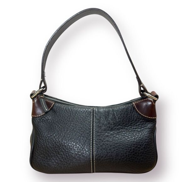 Dooney & Bourke Florentine Mini Shoulder Bag Black Pebble Leather Hobo Y2K Small - Picture 4 of 15